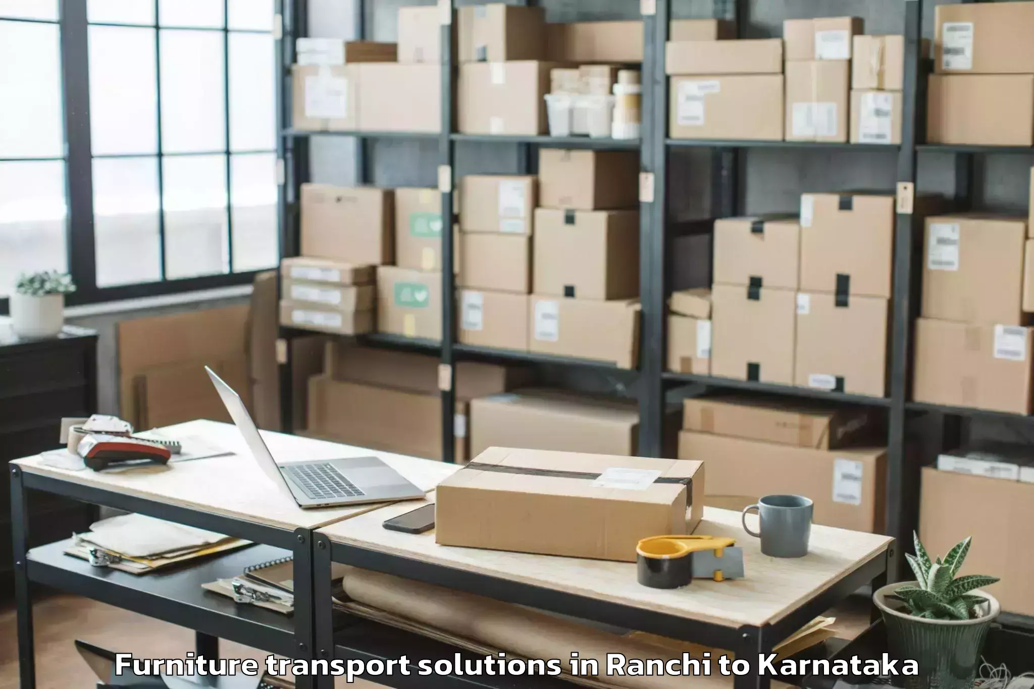 Trusted Ranchi to Mudgere Furniture Transport Solutions